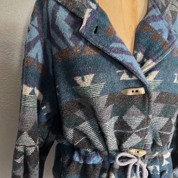 Rampage Jackets & Blazers - Vintage Rampage Fleece South Western Print Hoody Coat Size Med